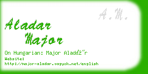 aladar major business card